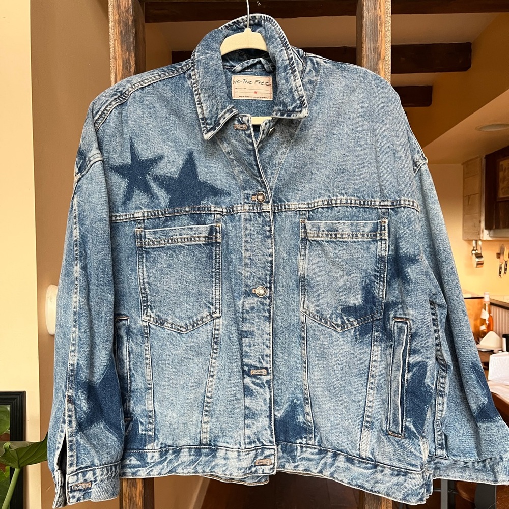 Free People Opal Swing Jacket with Star Design